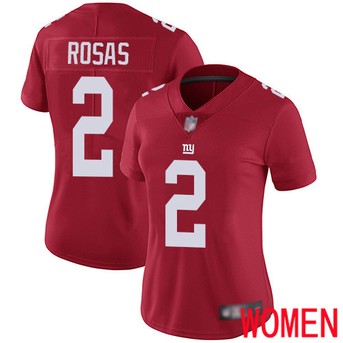 Women New York Giants #2 Aldrick Rosas Red Limited Red Inverted Legend Football NFL Jersey